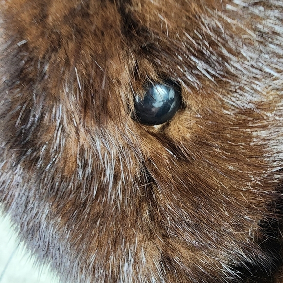 Vintage Handcrafted Genuine  Mink Fur Teddy Bear Jointed 19" Tall - Picture 12 of 16